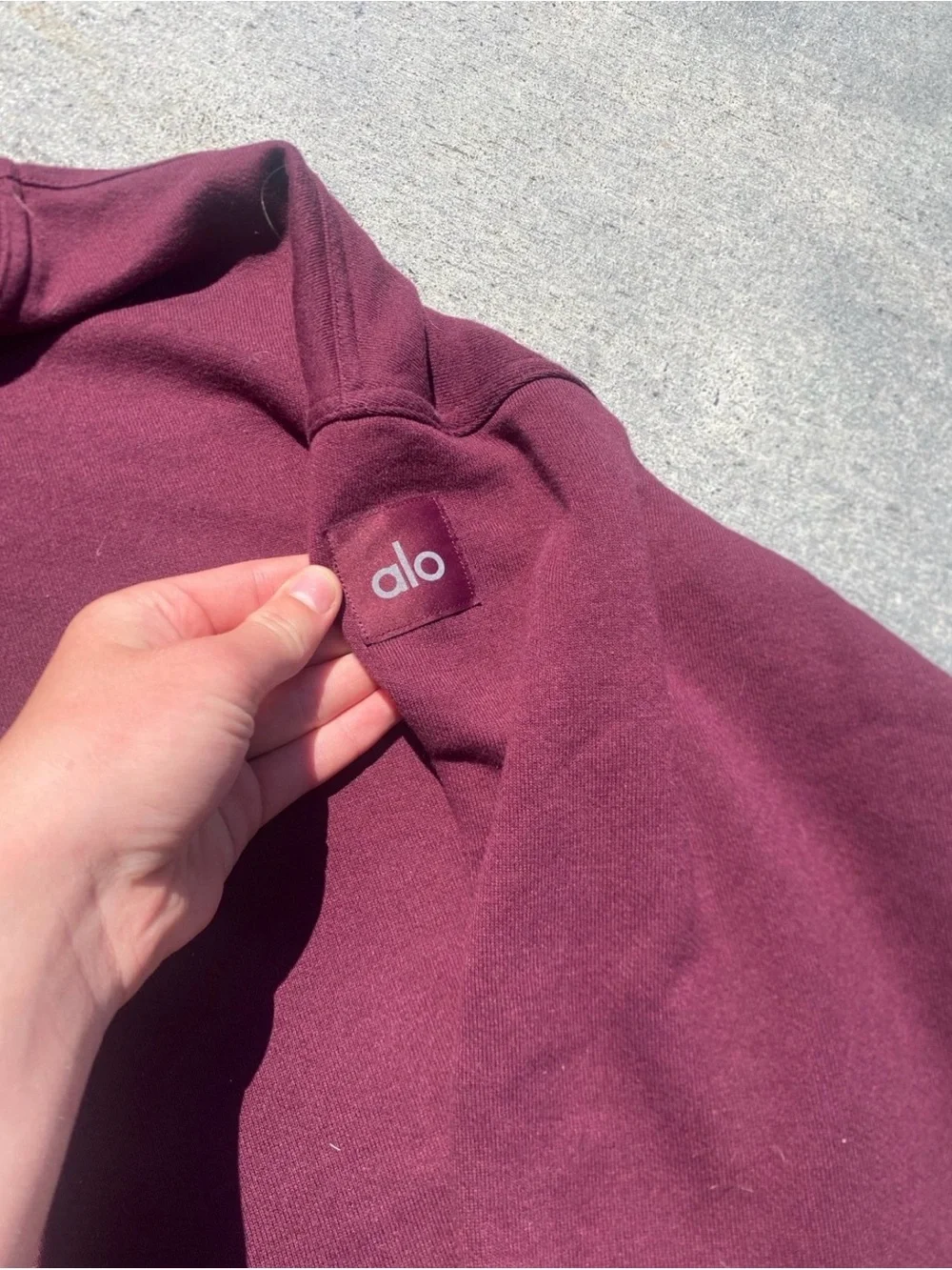 ALO Yoga Burgundy Funnel Neck Sweater